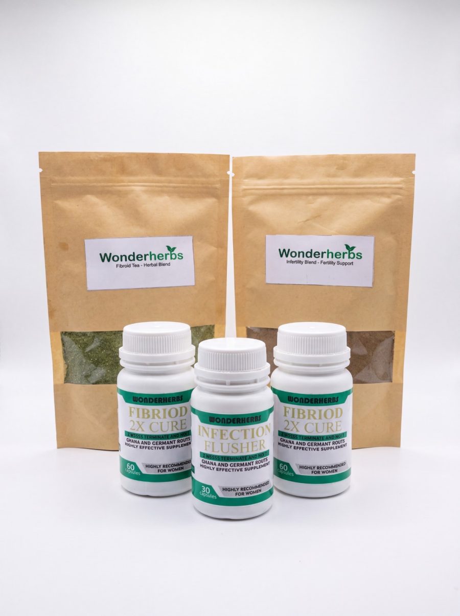 The TrueWonder Herbs 3-Month Fibroid Support Protocol full product set